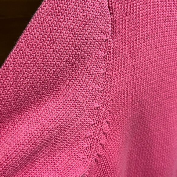 Lauren Ralph Lauren Collared Pink Knit Sweater with Gold Clasp Closure NWOT - Picture 9 of 13